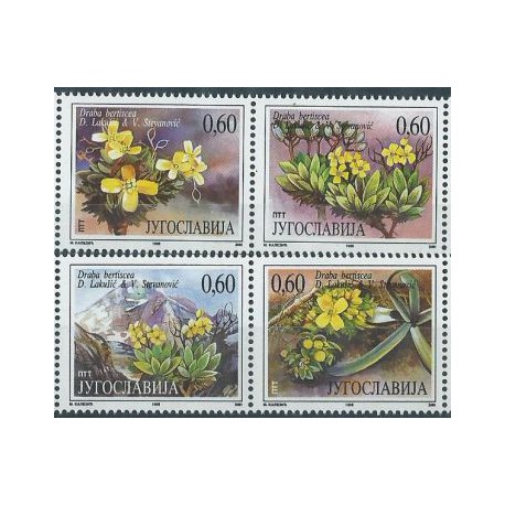 Jugosławia - Nr 2716 - 19 Pasek 1995r - Kwiaty