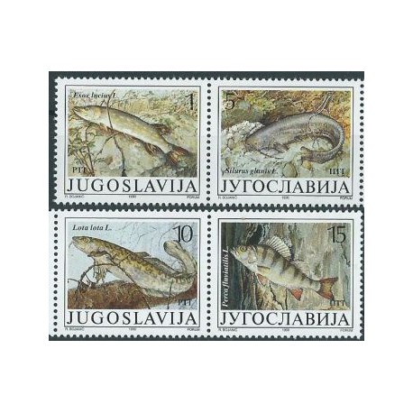 Jugosławia - Nr 2405 - 08 Pasek 1990r - Ryby
