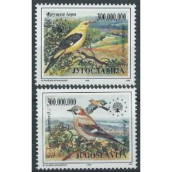 Jugosławia - Nr 2620 - 21 1993r - Ptaki