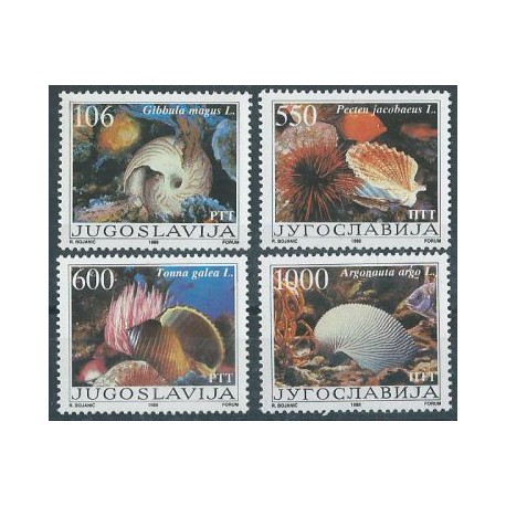 Jugosławia - Nr 2275 - 78 1988r - Muszle