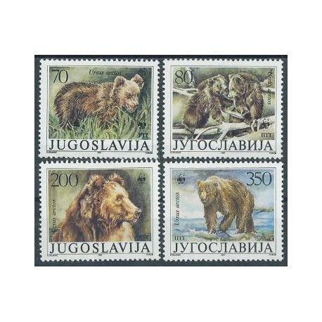 Jugosławia - Nr 2260 - 63 1988r - WWF -  Ssaki