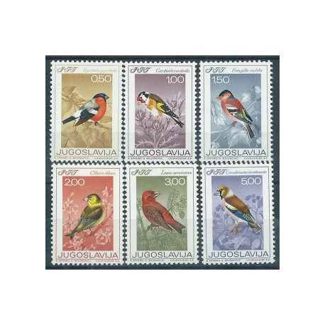Jugosławia - Nr 1274 - 79 1968r - Ptaki