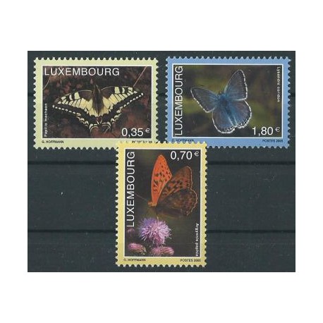 Luxemburg - Nr 1684 - 86 2005r - Motyle