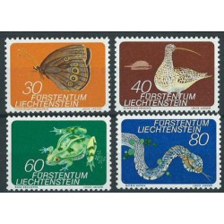 Liechtenstein - Nr 591 - 94 1973r - Ptak -  Gady