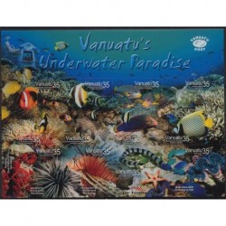 Vanuatu - Nr 1217 - 28 Klb 2004r - Ryby - Fauna morska