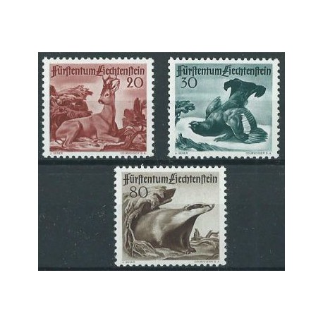 Liechtenstein - Nr 285 - 87 1950r - Ssaki