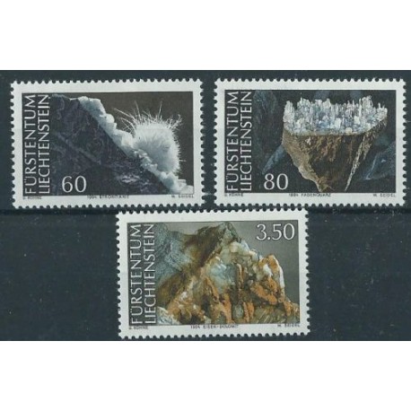 Liechtenstein - Nr 1093 - 95 1994r - Minerały