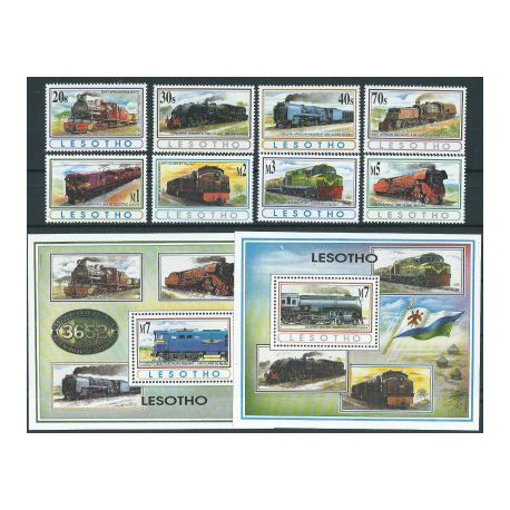 Lesotho - Nr 1051 - 58 Bl 105 - 06 1993r - Koleje