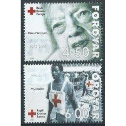 Wyspy Owcze  - Nr 391 - 92  2001r - Czerwony Krzyż