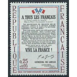 Francja - Nr 1484  1964r - Generał De Gaulle