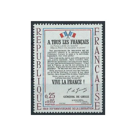Francja - Nr 1484  1964r - Generał De Gaulle