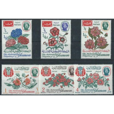 Yemen - Nr 182 - 87 1965r - Kwiaty