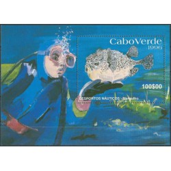 Cabo Verde - Bl 30 1996r-  Ryba  -  Płetwonurek