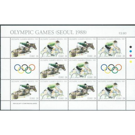 Irlandia - Nr 645 - 46 Klb 1988r - Sport - Olimpiada -  Konie