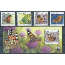 Irlandia - Nr 1652 - 55 Bl 56 2005r - WWF - Motyle