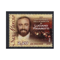 San Marino - Nr 2456 2010r - Muzyka - Pavarotti
