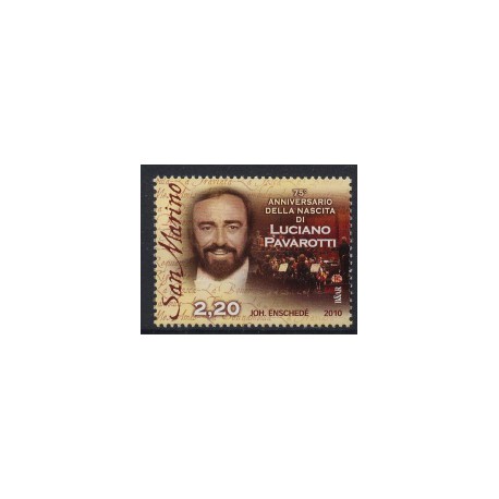 San Marino - Nr 2456 2010r - Muzyka - Pavarotti