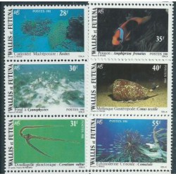 Wallis & Futuna - Nr 390 - 95  Pasek 1981r - Fauna morska - Ryby