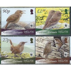 Falklandy - Nr 1082 - 85 Pasek 2009r - WWF - Ptaki