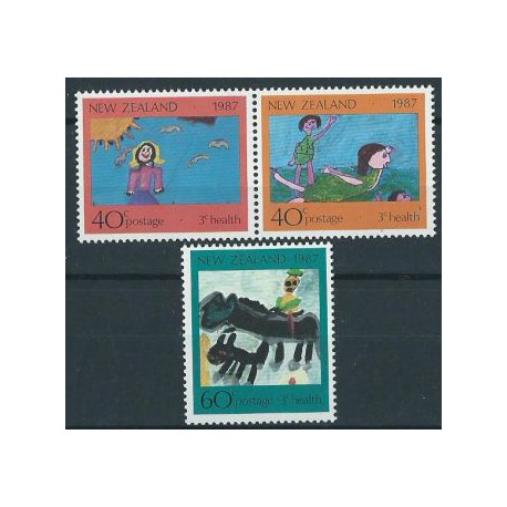 Nowa Zelandia - Nr 1000 - 02 1987r - Malarstwo dzieci