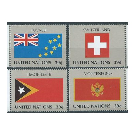 ONZ - N.Y - Nr 1041 - 44 2007r - Flagi