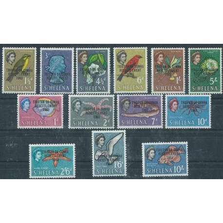 Tristan da Cunha - Nr 055 - 67 1963r - Ptaki - Ryby