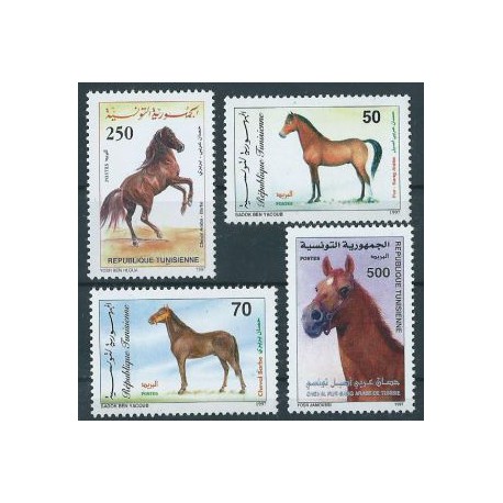 Tunezja - Nr 1386 - 89 1997r - Konie