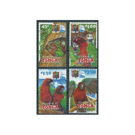 Tonga - Nr 1639 - 42 2002r - Ptaki