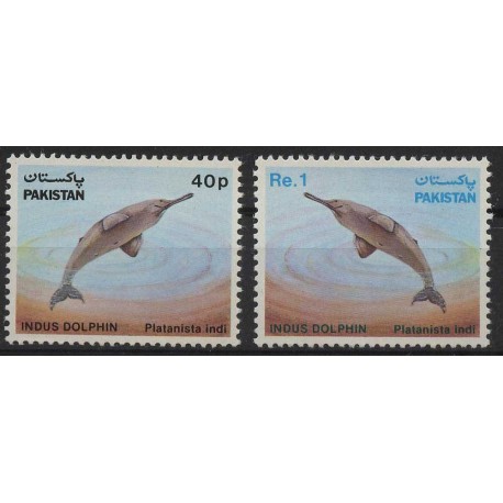 Pakistan - Nr 569 - 70 1982r - Ssaki morskie