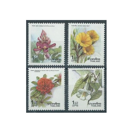 Tajlandia - Nr 1380 - 83 1990r - Kwiaty