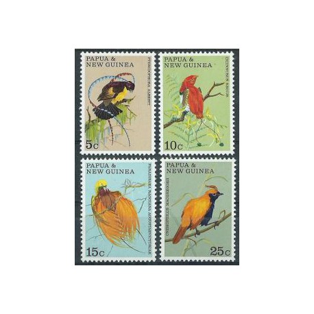 Papua N G - Nr 175 - 78 1970r - Ptaki