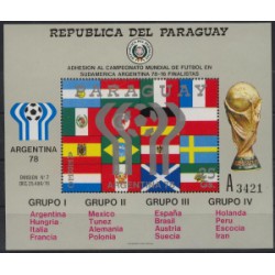 Paragwaj - Bl 320 1978r - Sport  -  Piłka nożna