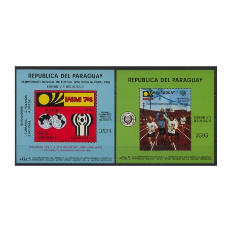 Paragwaj - Bl 234 - 35 1974r - Piłka nożna