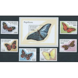 Gwinea - Nr 1716 - 21 Bl 518 1998r - Motyle