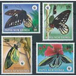 Papua N G - Nr 574 - 77 1988r - WWF -  Motyle