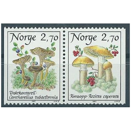 Norwegia - Nr 969 - 70 1987r - Grzyby