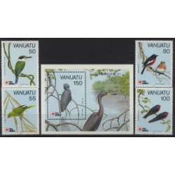 Vanuatu - Nr 870 - 73 Bl 17 1991r - Ptaki