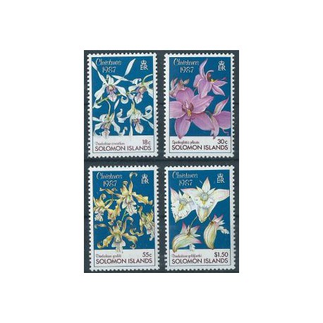Wyspy Salomona - Nr 659 - 62 1987r - Kwiaty