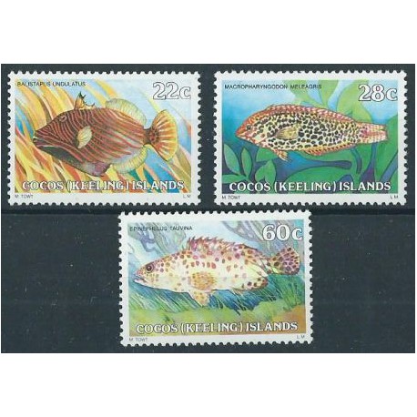 Wyspy Kokosowe - Nr 050 - 52 1980r - Ryby