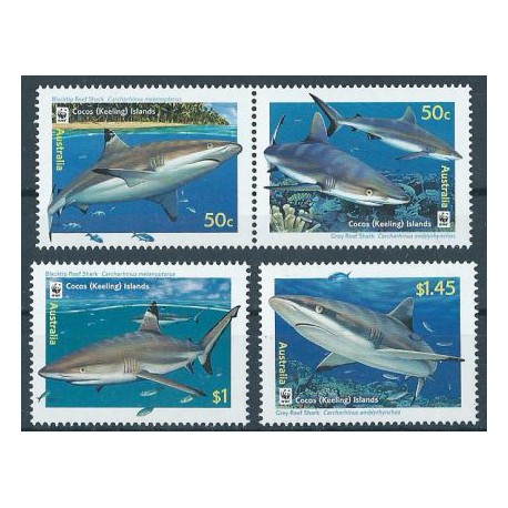 Wyspy Kokosowe - Nr 420 - 23  2003r - WWF -  Rekiny