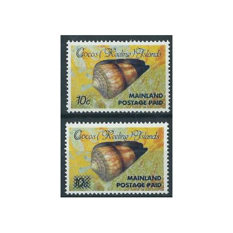 Wyspy Kokosowe - Nr 240 I  II 1990r - Muszle