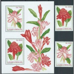 St. Tome - Nr 1890 - 91 Bl 395 2001r - Kwiaty