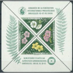 Węgry - Bl 28 C 1958r - Kwiaty