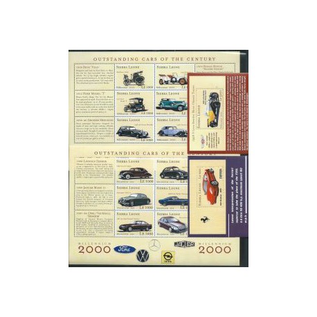 Sierra Leone - Nr 3996 - 07 Bl 514 - 15 2001r - Samochody