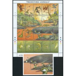 Sierra Leone - Nr 1806 - 25 Bl 195 1992r - Dinozaury