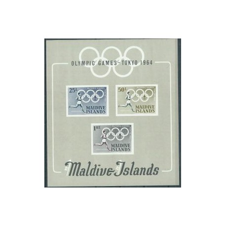 Malediwy - Bl 2 1964r - Sport - Olimpiada