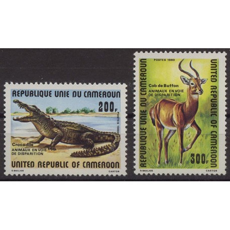 Kamerun - Nr 940 - 41 1980r - Ssaki -  Gady