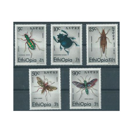 Etiopia - Nr 940 - 44 1977r - Insekty