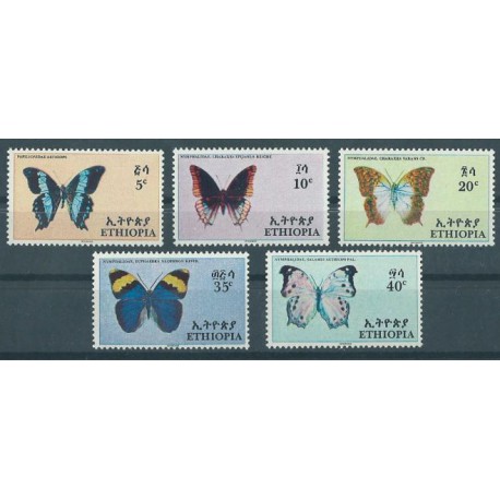 Etiopia - Nr 555 - 59 1967r - Motyle