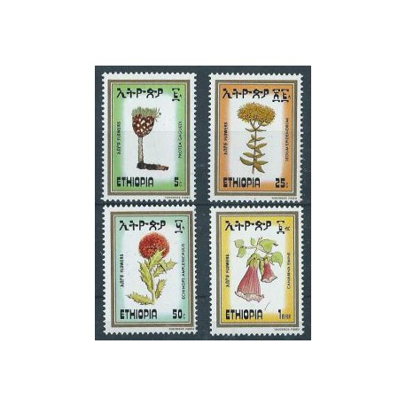 Etiopia - Nr 1175 - 78 1984r - Kwiaty